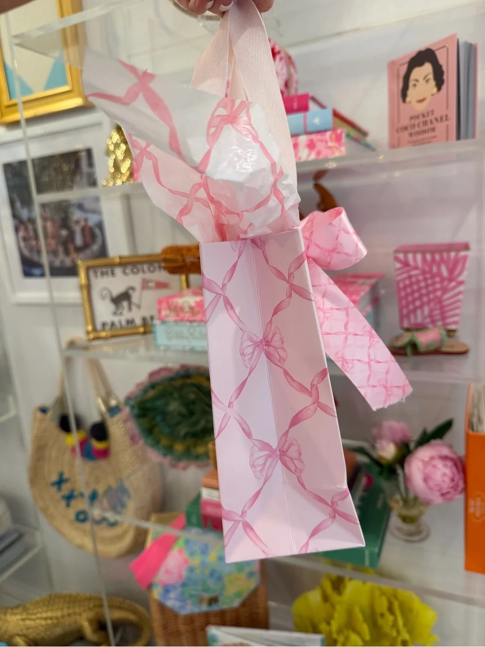 New LoveShackFancy “Pink Peppermint” Shopping Tote